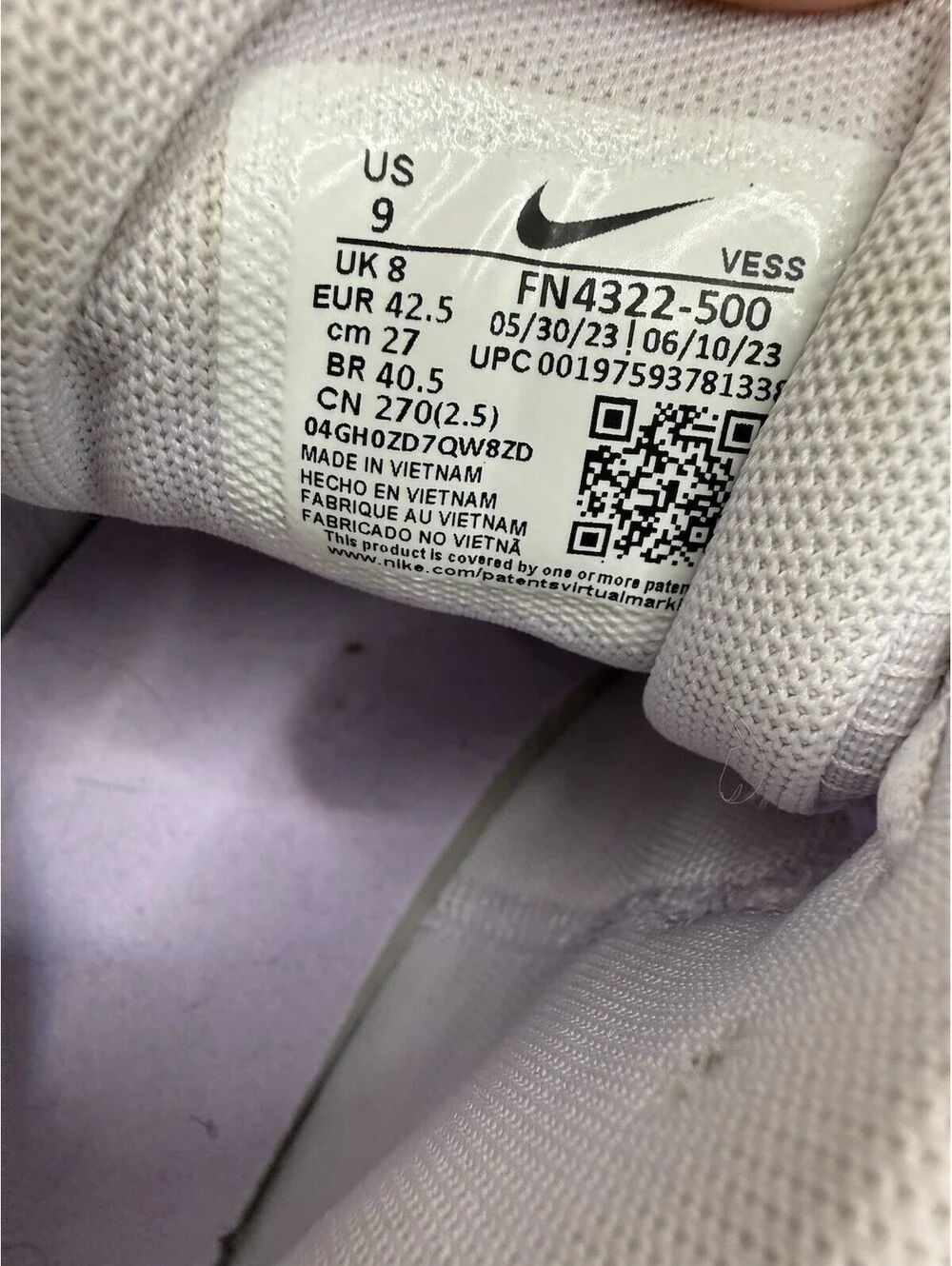 Nike Precision VII Grape Sneakers Shoes HF1585-500 Women’s Size 9
